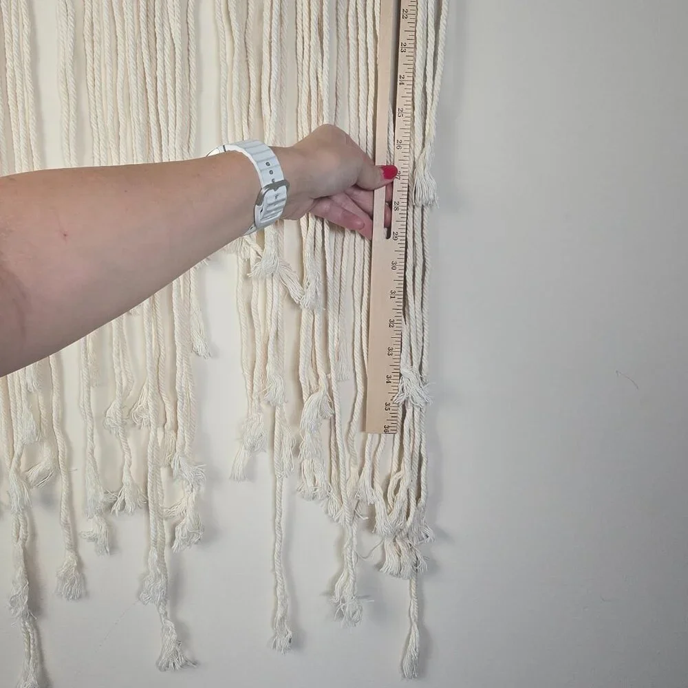 Boho Macrame Wall Hanging Handmade Cotton Rope Tapestry Fringe Bohemian Decor